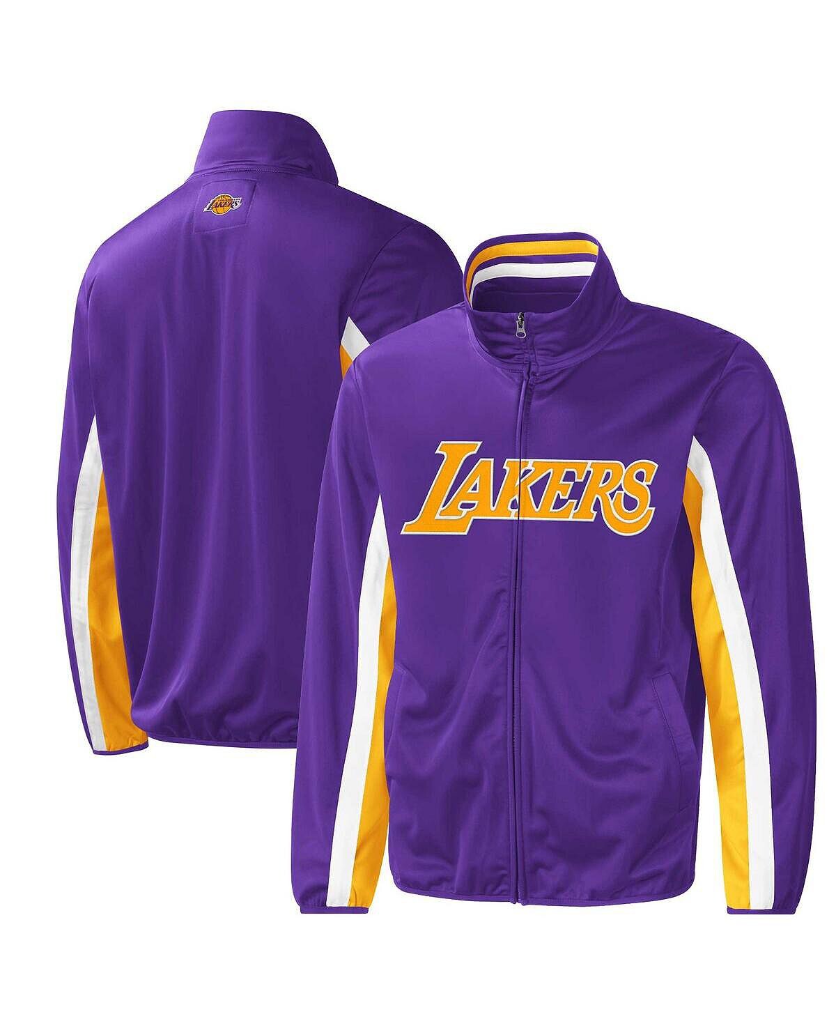 

Мужская спортивная куртка с молнией во всю длину фиолетового цвета Los Angeles Lakers Contender Wordmark G-III Sports by Carl Banks