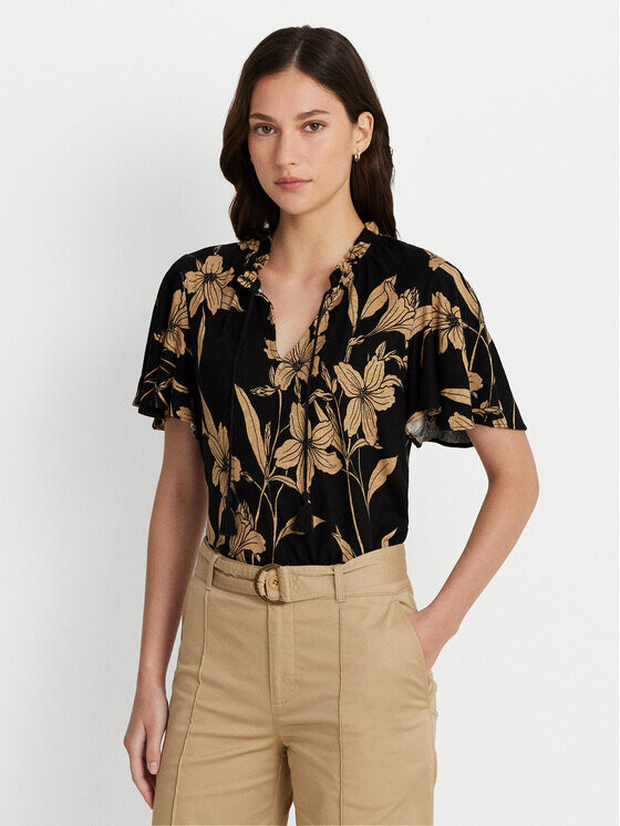 

Блуза свободного кроя Lauren Ralph Lauren, черный