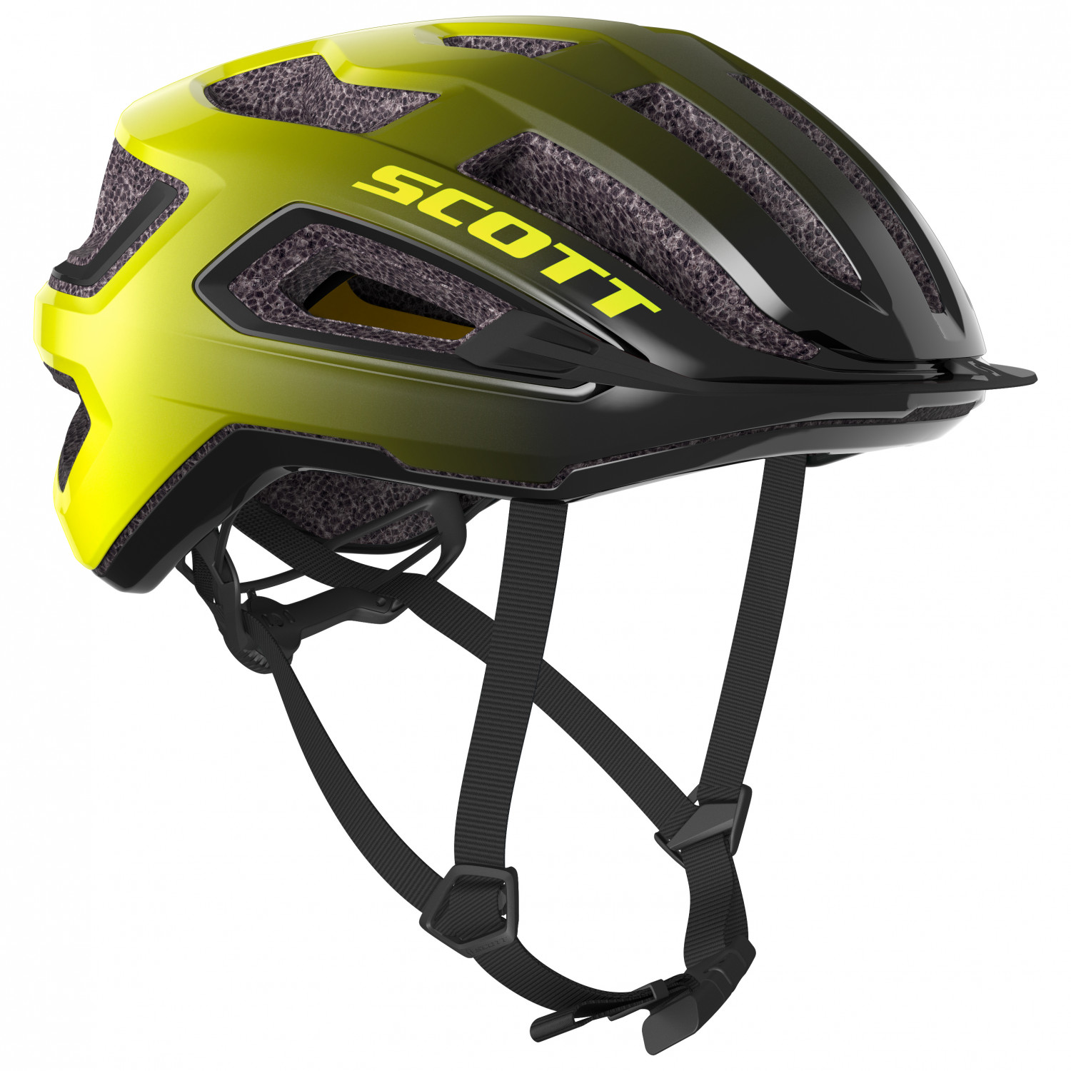 шлем scott arx ce серый 51 55 Велосипедный шлем Scott Helmet Arx Plus (CE), цвет Black/Radium Yellow Rc