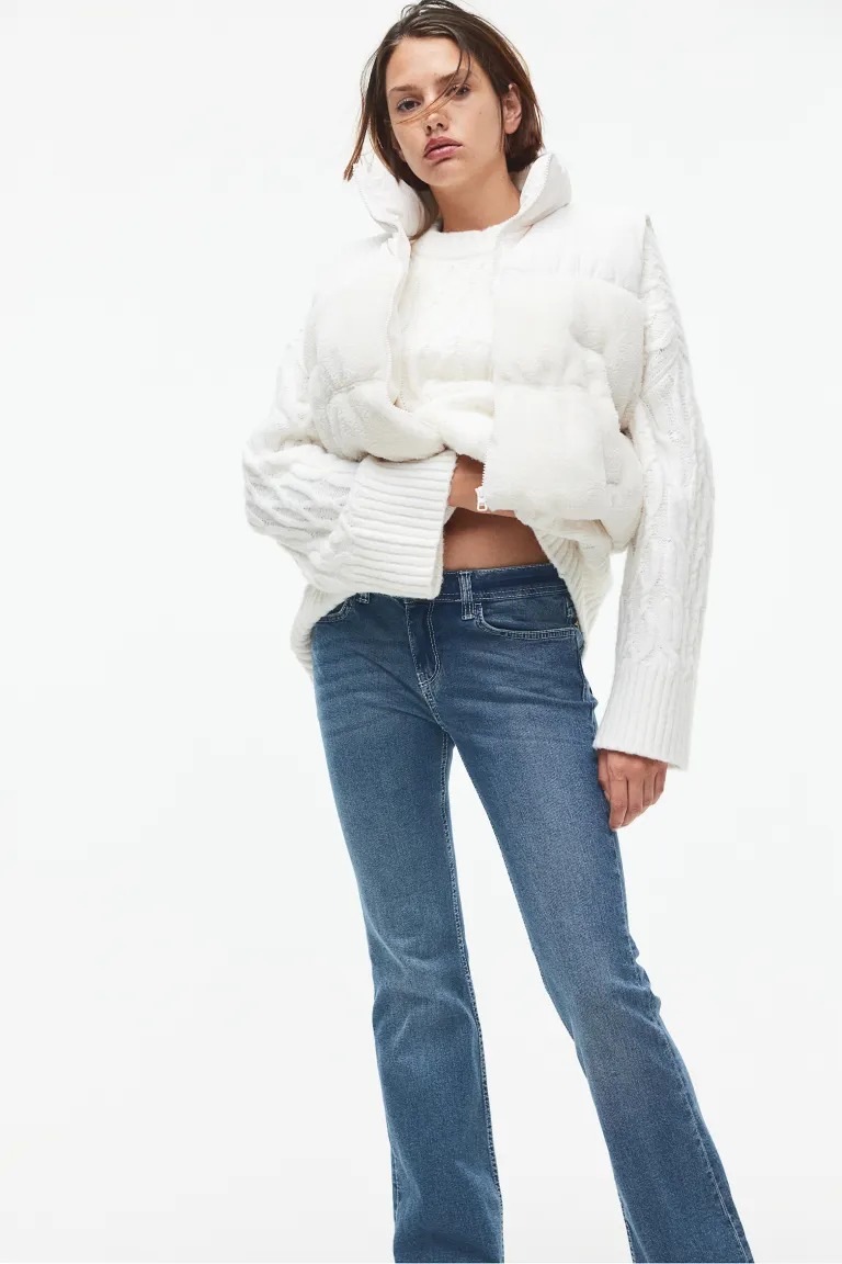 

Расклешенные низкие джинсы H&M, синий
