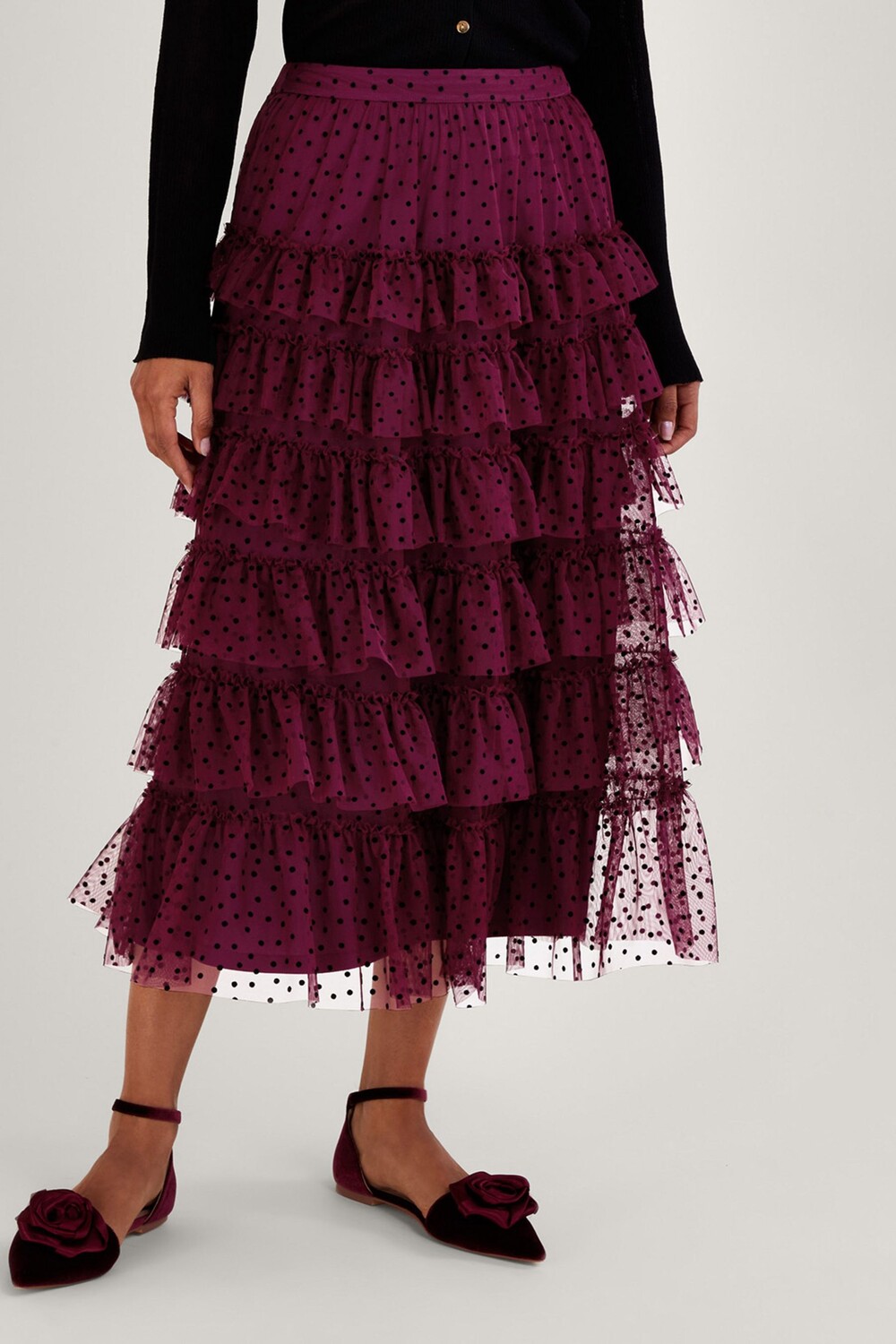 

Красная многослойная юбка Della Dotty Monsoon, красный