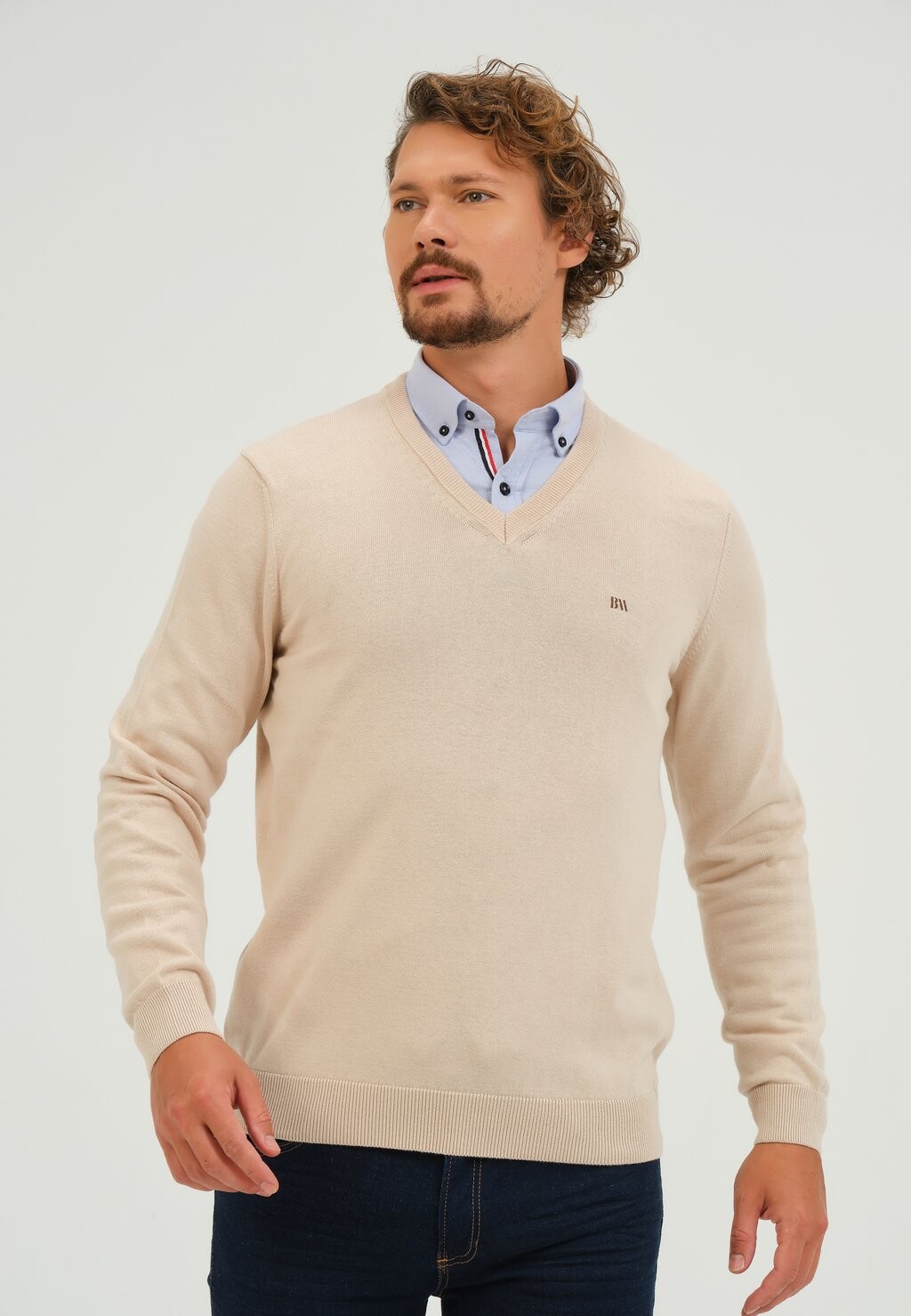 

Вязаный свитер Basics and More, цвет beige