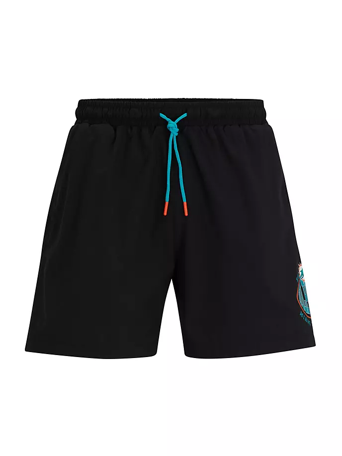 

Быстросохнущие шорты для плавания BOSS x NFL Boss, цвет dolphins black