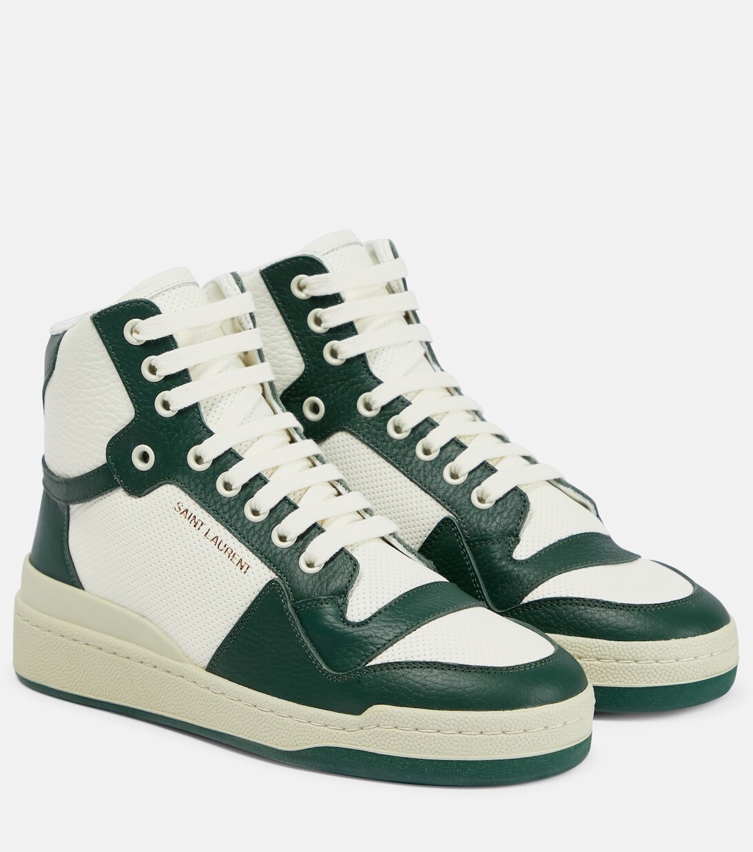 

Высокие кожаные кроссовки SL/24 Saint Laurent, разноцветный