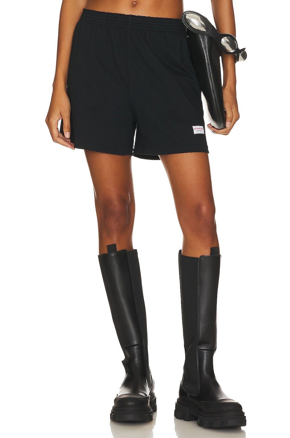 

Шорты Alexander Wang Elastic Shorts, черный