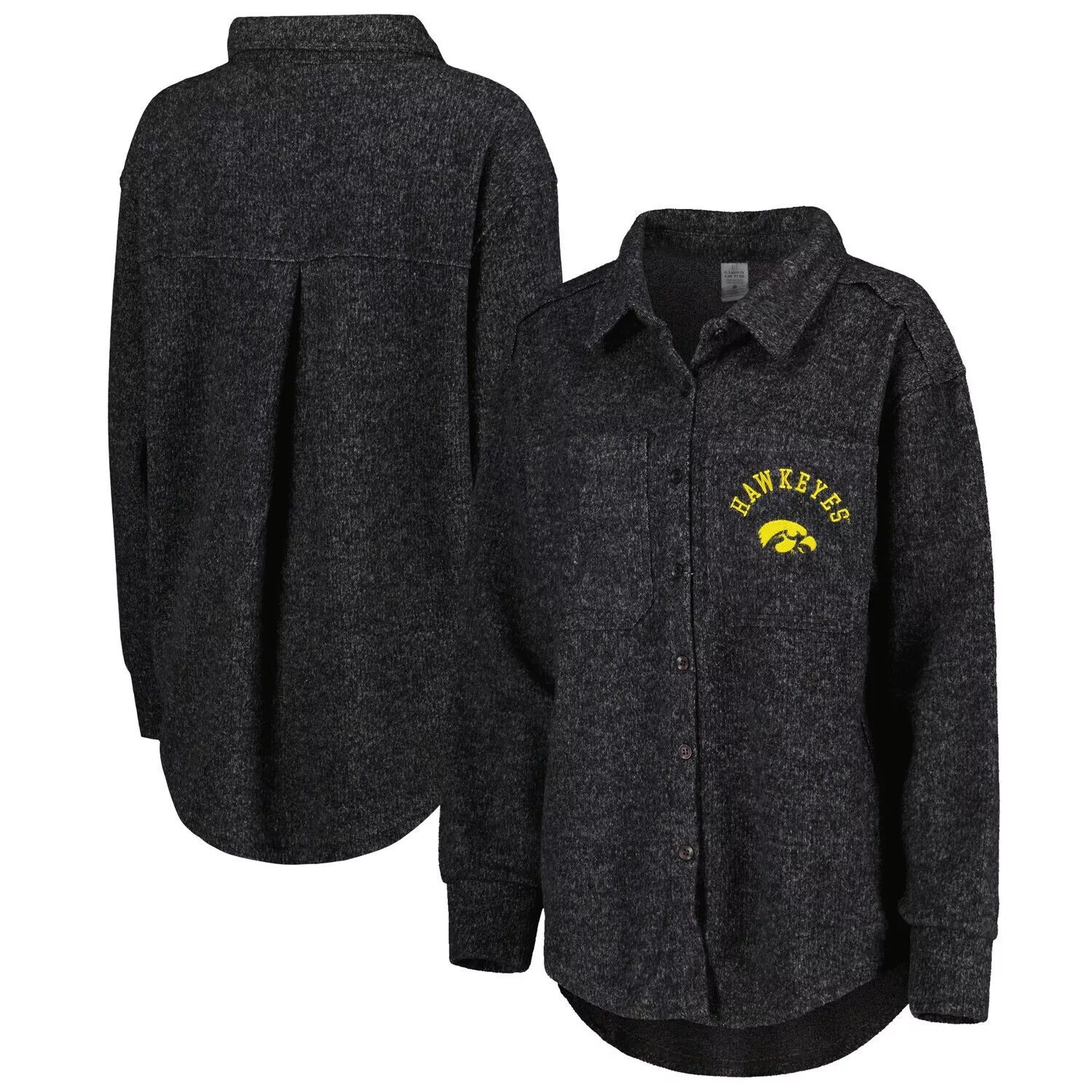 

Женская куртка на пуговицах Gameday Couture Black Iowa Hawkeyes Switch It Up Tri-Blend