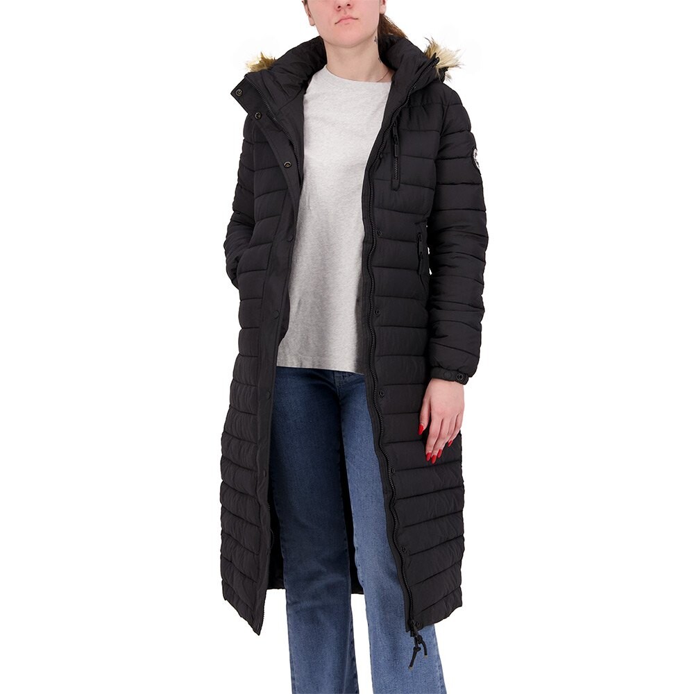 

Куртка Superdry Super Long Line Fuji, черный