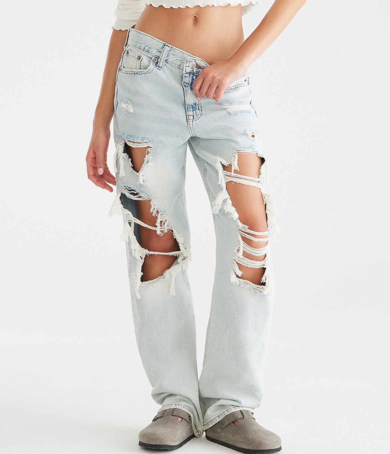 

Джинсы Baggy Premium Air с высокой посадкой Aeropostale, синий