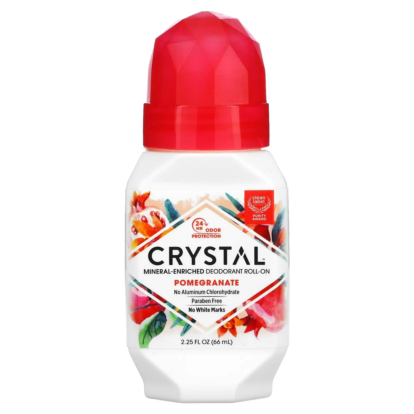 цена Crystal Body Deodorant Натуральный роликовый дезодорант гранат 2,25 ж.унц. (66 мл)