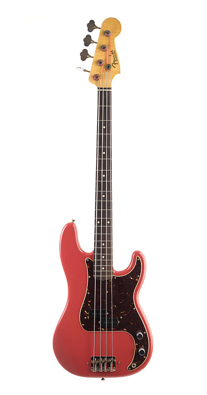 Басс гитара Fender Custom Shop Pino Palladino Signature Precision Bass - Fiesta Red over Desert Sand электрогитара dean usa leslie west signature tattered n torn relic
