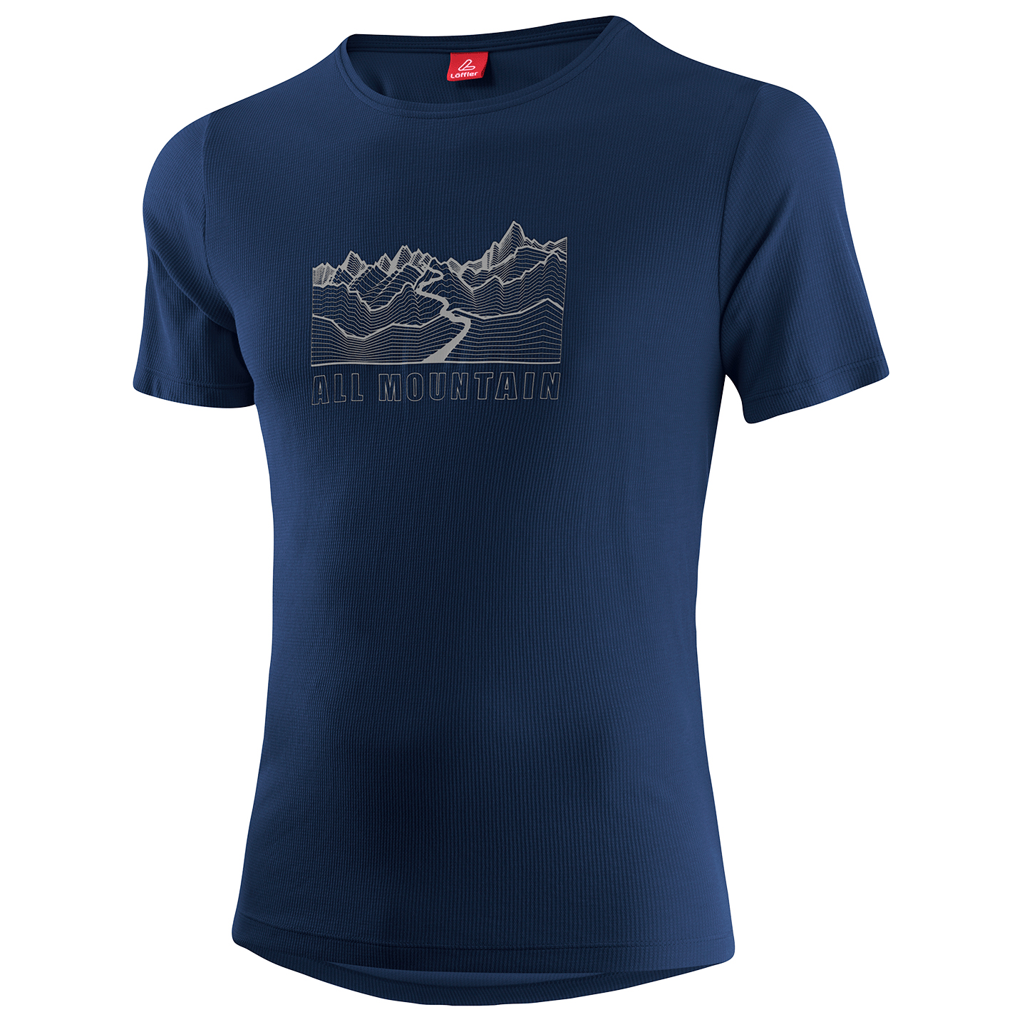 Футболка Löffler Printshirt All Mountain Transtex Single, темно синий