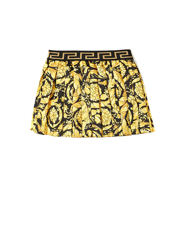 

Юбка для девочки с узором черного золота Versace