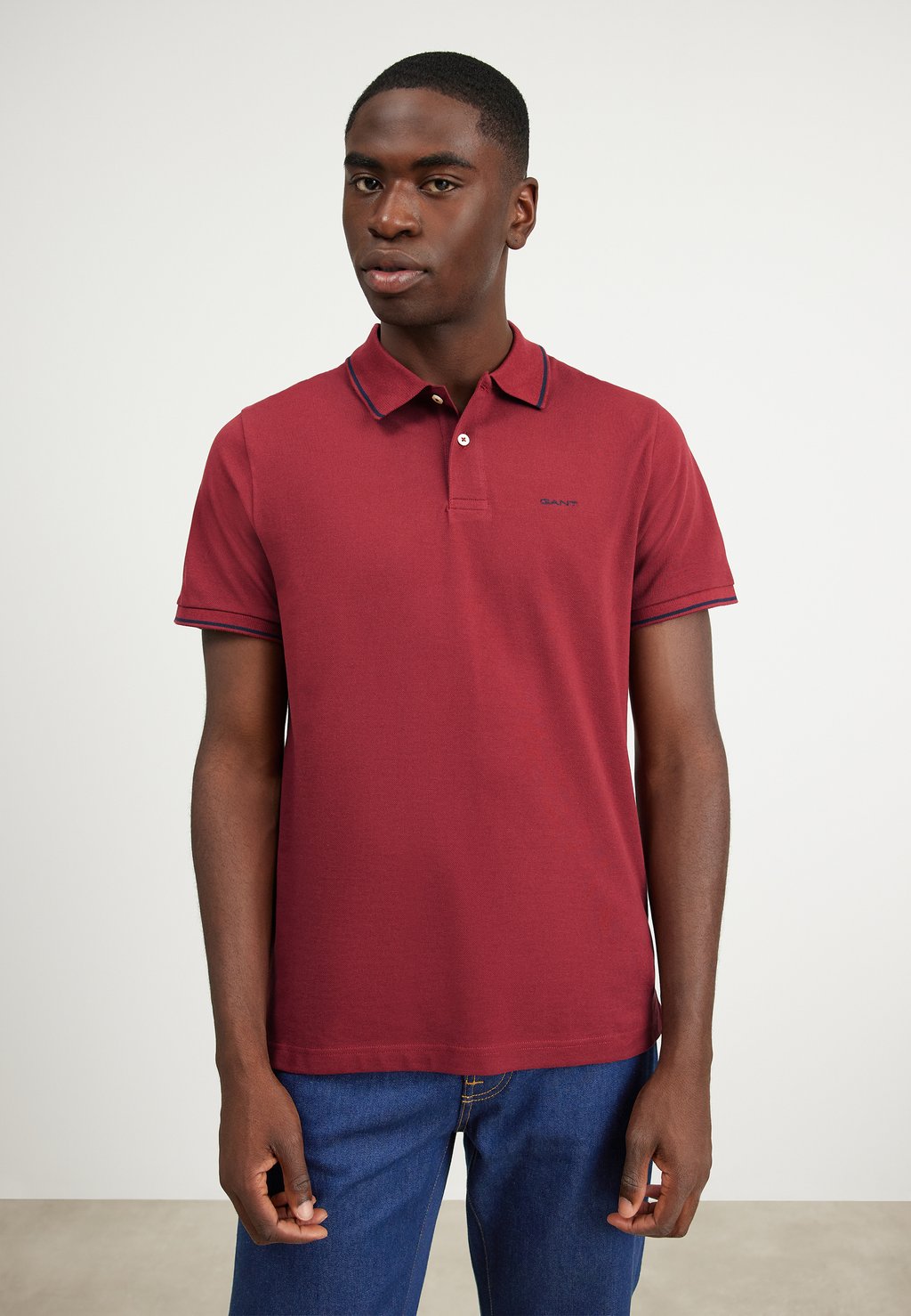 Рубашка-поло TIPPING PIQUE RUGGER GANT, цвет plumped red