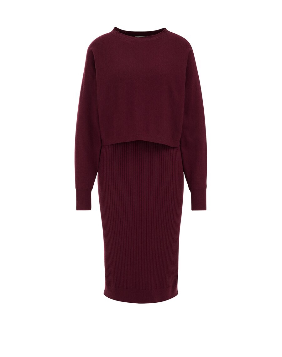 

Платье WE Fashion Knitted dress, цвет Burgundy/Wine red