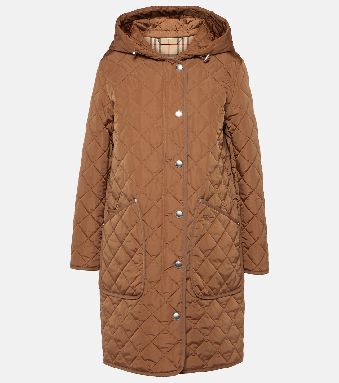 Стеганое пальто Burberry, бежевый стеганое пальто burberry kids коричневый