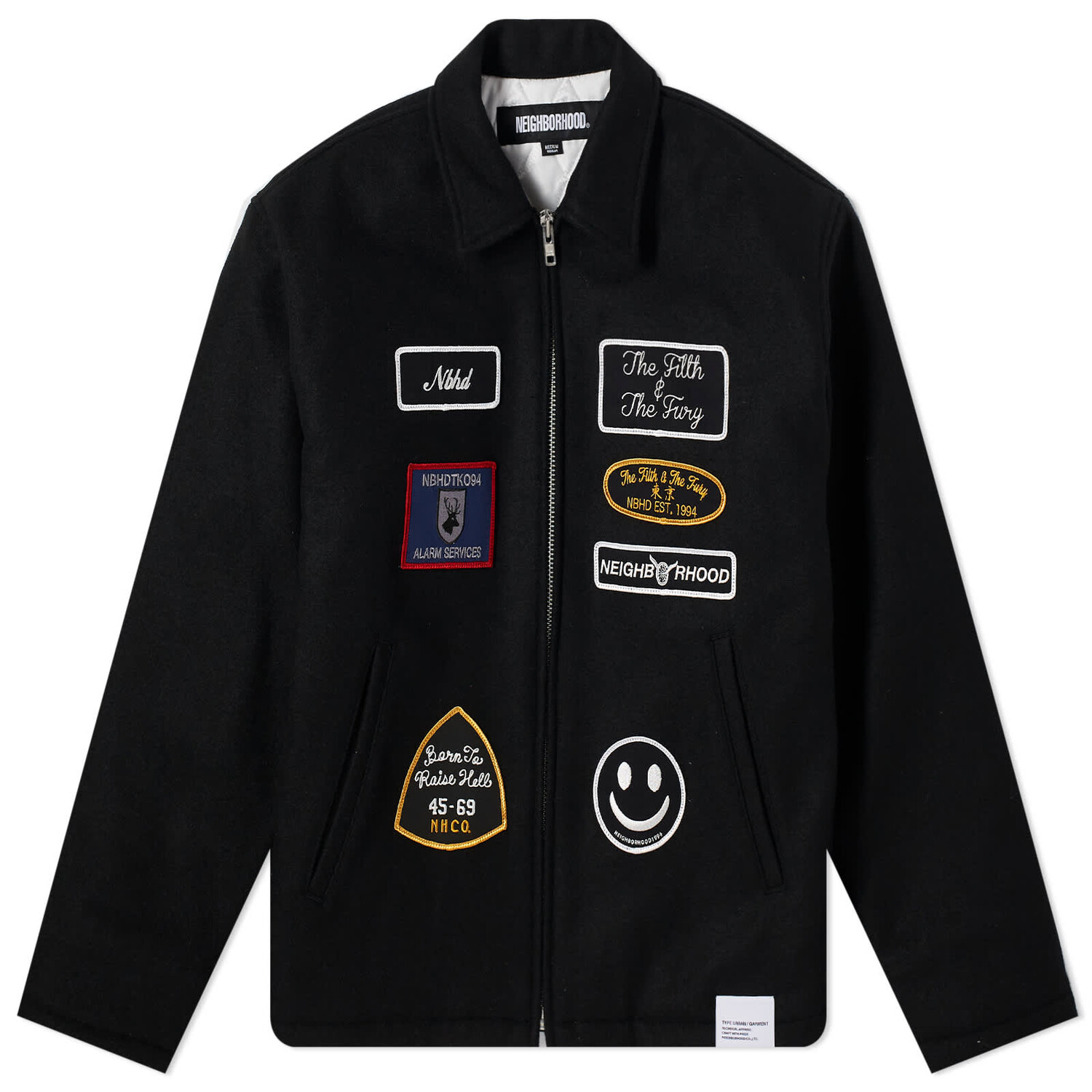 

Куртка Neighborhood Melton Badges Zip Up, черный