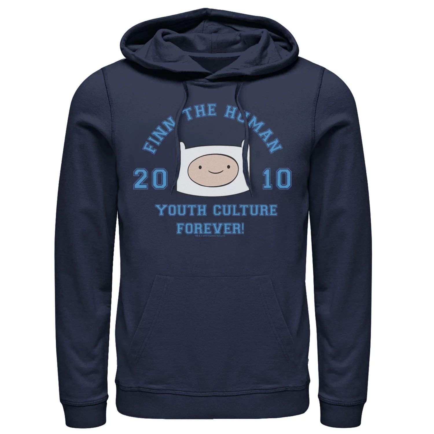 

Мужской пуловер с капюшоном Finn The Human Youth Culture Forever «Время приключений» Licensed Character, синий