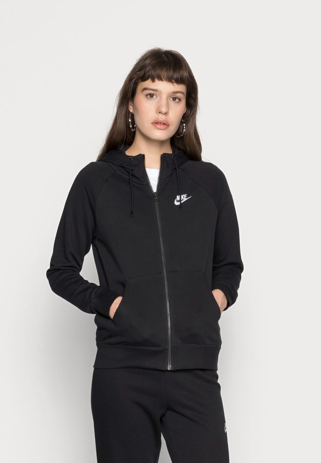 

Толстовка на молнии Nike, черно-белый, Черный