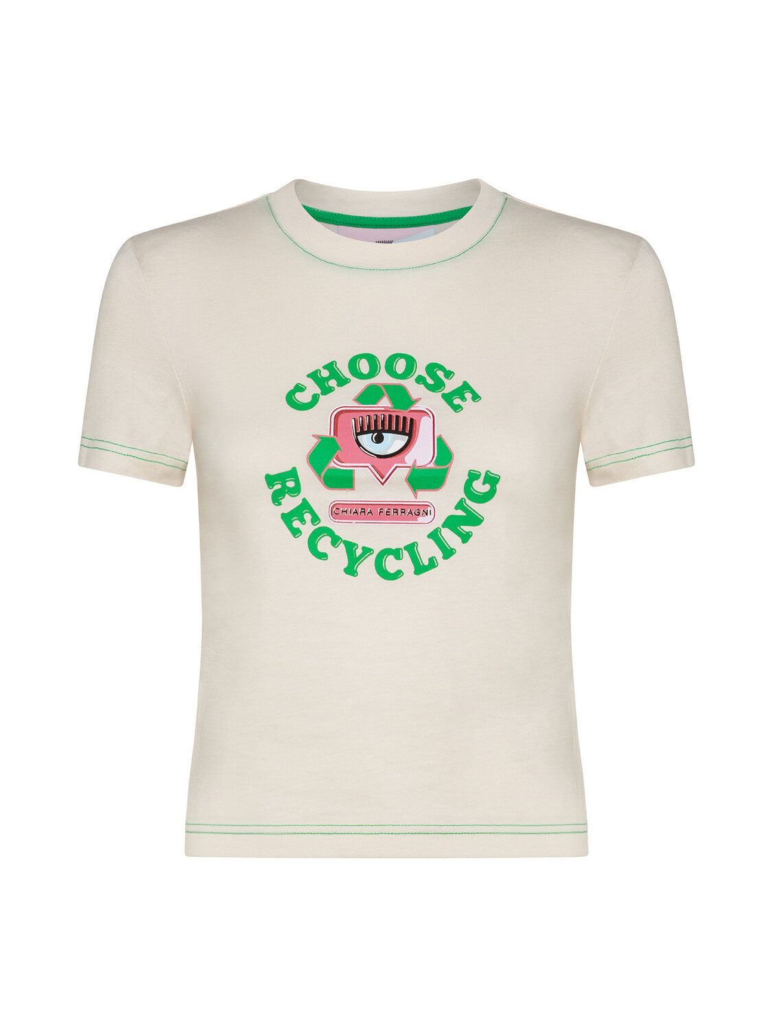 

Футболка с принтом Choose Recycling Chiara Ferragni, белый