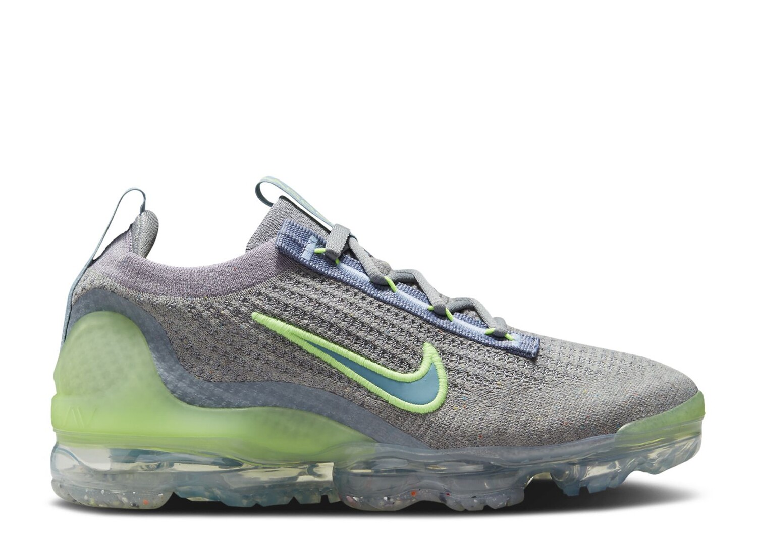 

Кроссовки Nike Air Vapormax 2021 Flyknit Gs 'Grey Light Liquid Lime', серый