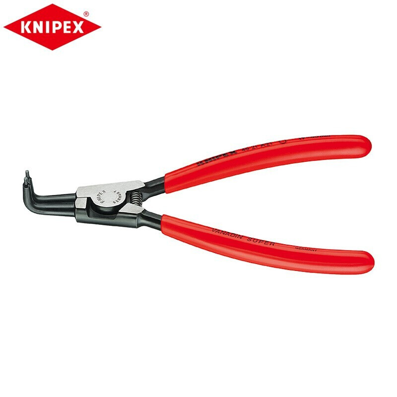 KNIPEX 40-100 мм Клещи для наружных стопорных колец 90 градусов Клещи для внешних стопорных колец для внутреннего стопорного кольца Пружинные клещи 46 21 A31 по индивидуальному заказу (срок поставки 4-8 недель)