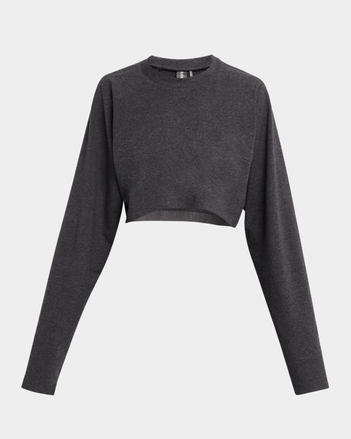 

Укороченный топ оверсайз с рукавами реглан Norma Kamali, цвет Dark Heather Grey
