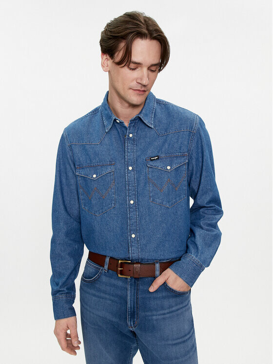 

Джинсовая рубашка обычного кроя Wrangler, синий