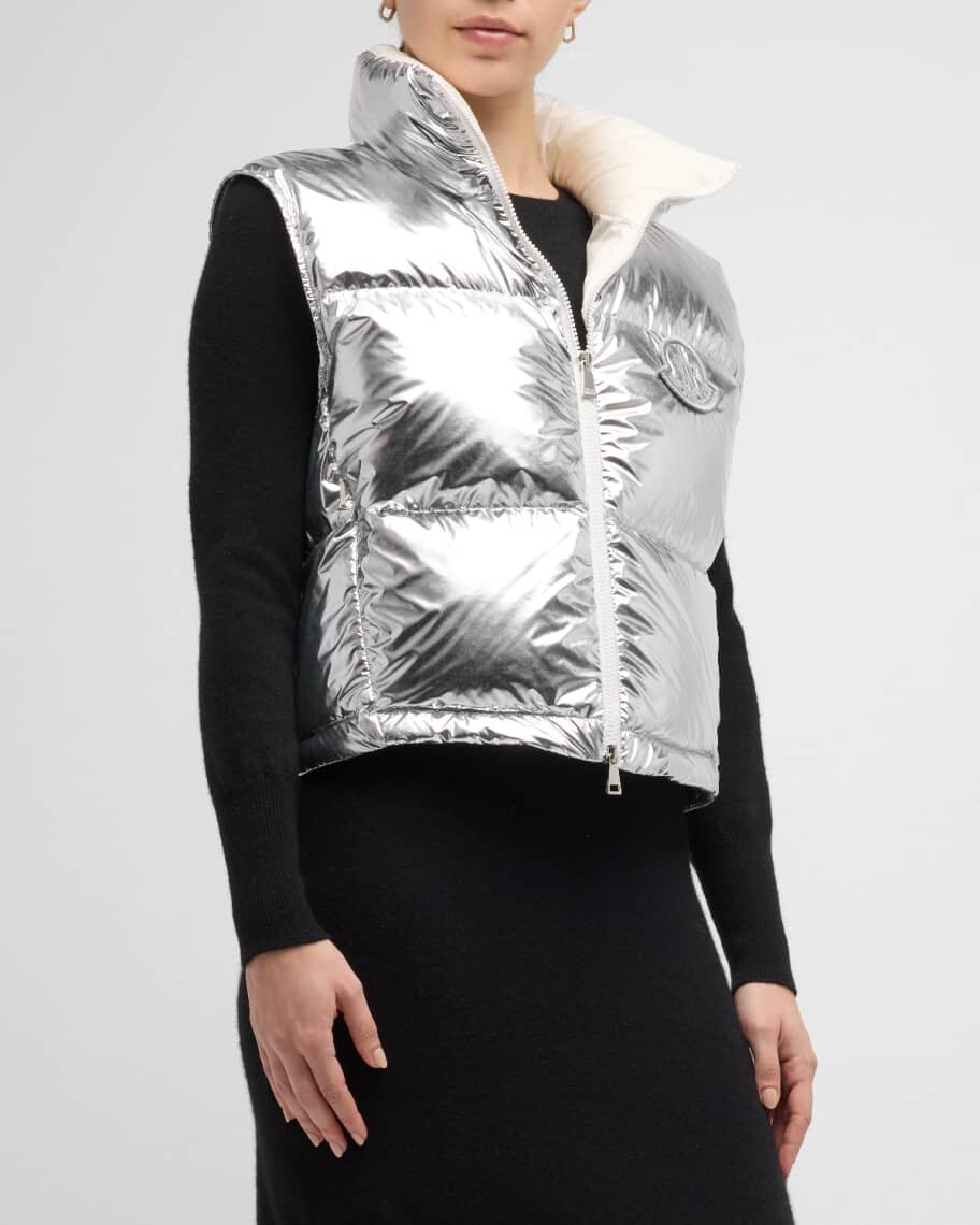 

Пуховик с эффектом металлик Blavet Moncler, Серый