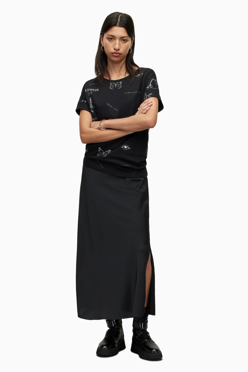 

Черная футболка AllSaints Ventra Imogen All Saints, черный