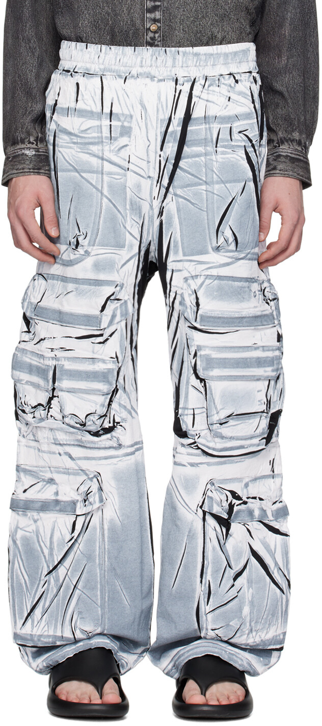 

Сине-белые брюки карго P-Garcia Diesel