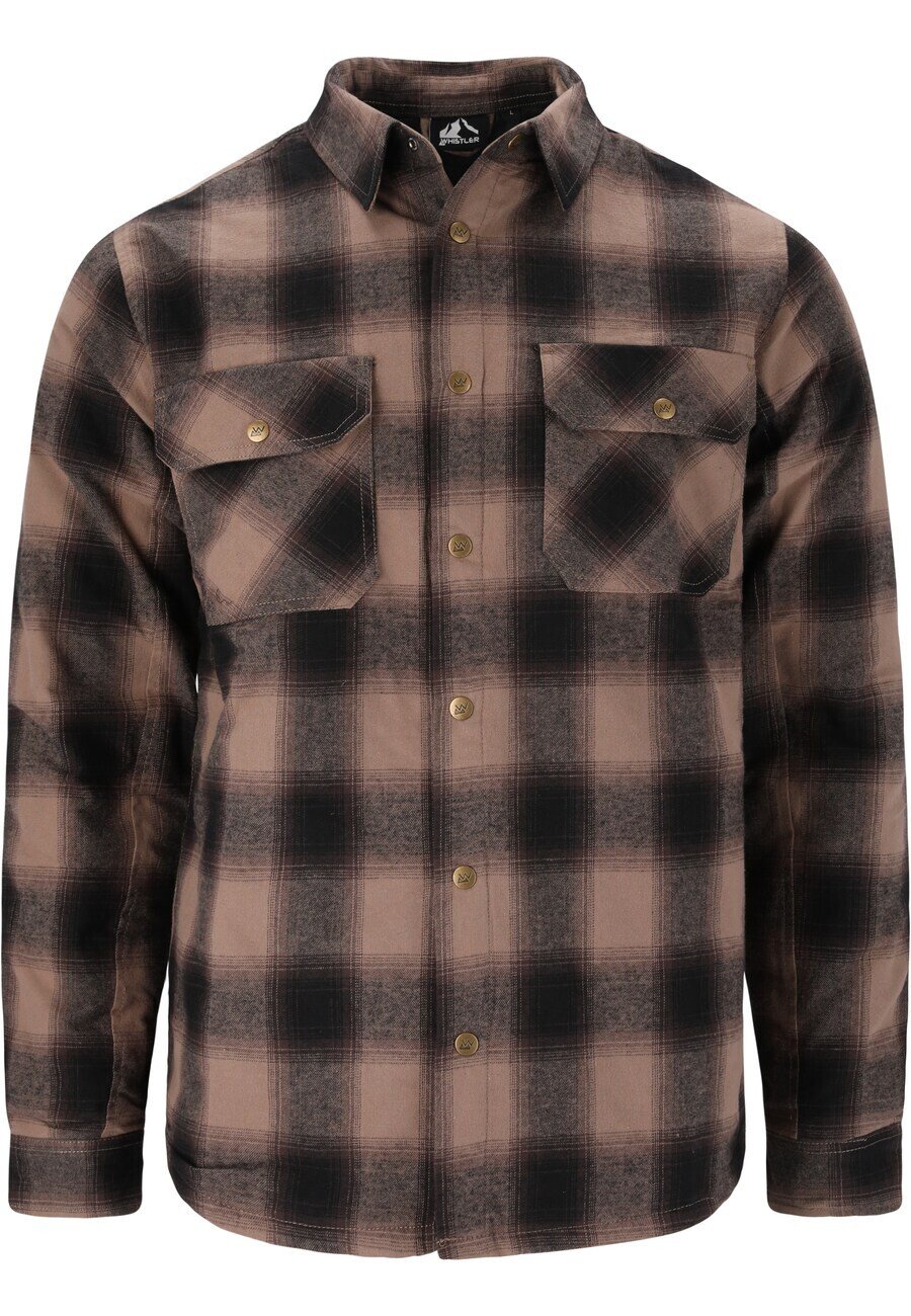 

Спортивная футболка Whistler Regular fit Athletic Button Up Quilted, коричневый/черный