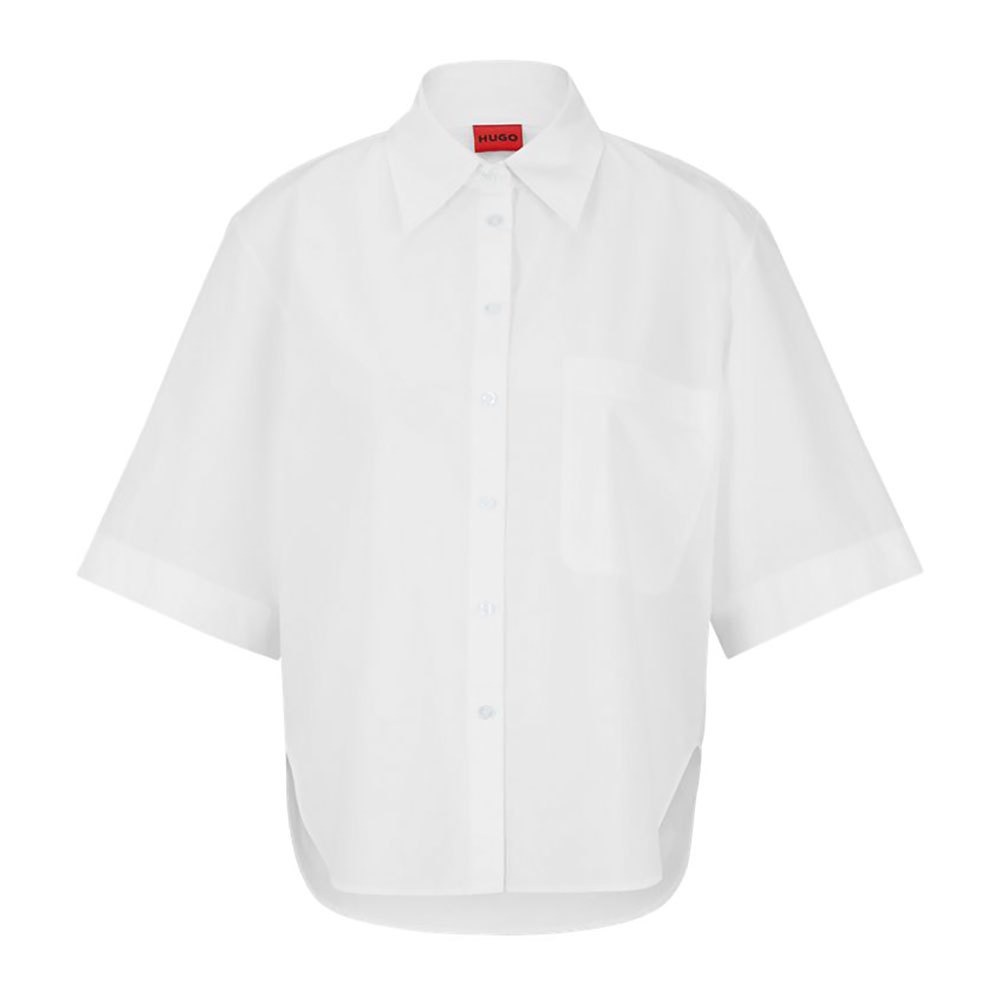 Рубашка с коротким рукавом HUGO Evona 10259151, белый