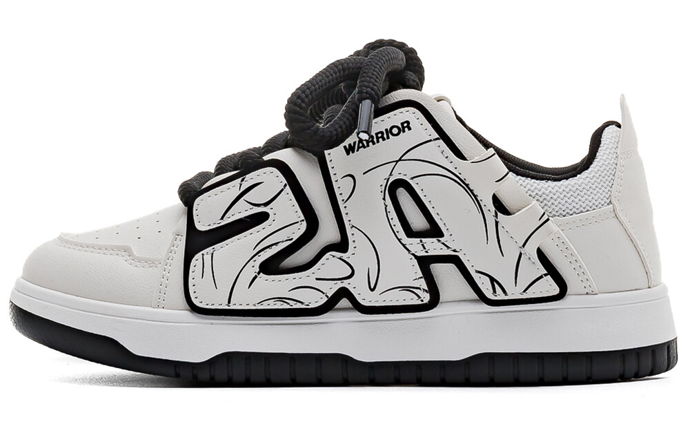 

Кроссовки WARRIOR Skateboarding Shoes Unisex Low-top Black/white, белый/черный