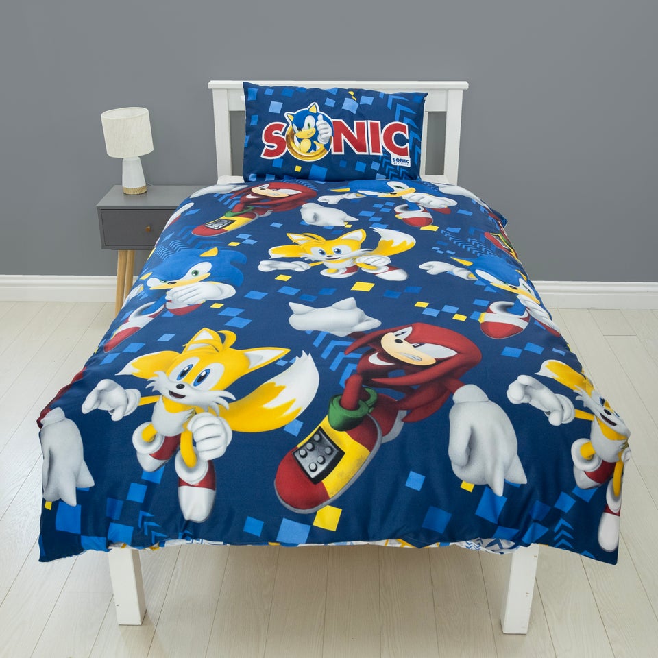 Sonic Одинарный вращающийся комплект пододеяльников Bounce мягкая игрушка тейлз майлз прауэр из фильма и игры соник sonic 28 30 см