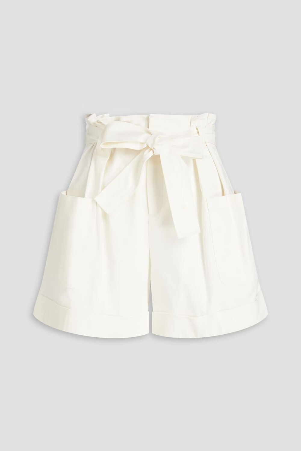 

Шорты из эластичного хлопкового твила с поясом Redvalentino, цвет Off-white