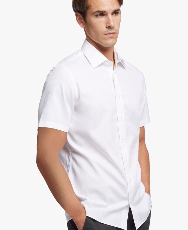 

Рубашка с короткими рукавами – облегающий крой Brooks Brothers, белый