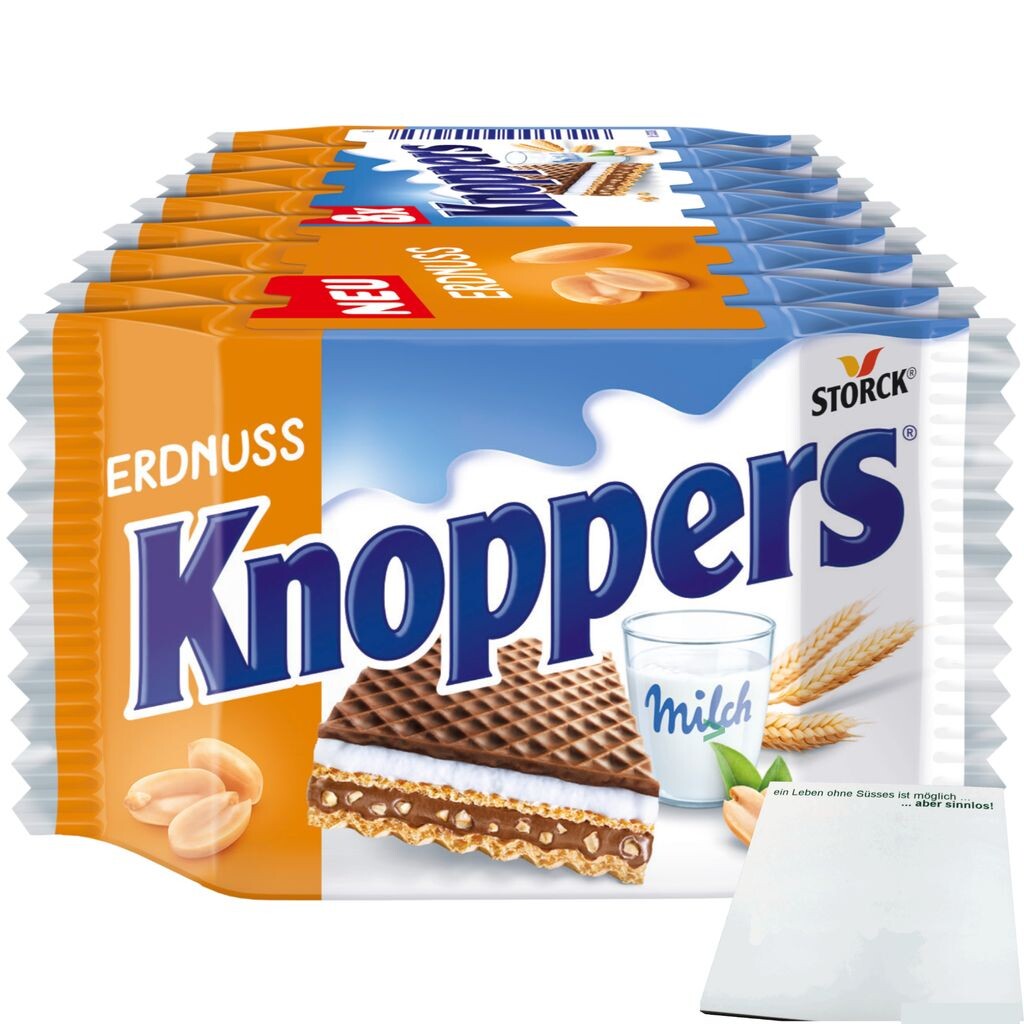 

Арахисовые вафли Knoppers (упаковка 8x25г) + блок usy