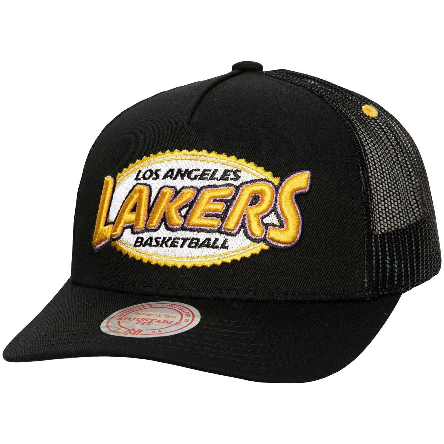

Мужская черная кепка Mitchell & Ness Los Angeles Lakers Team Seal Trucker Snapback