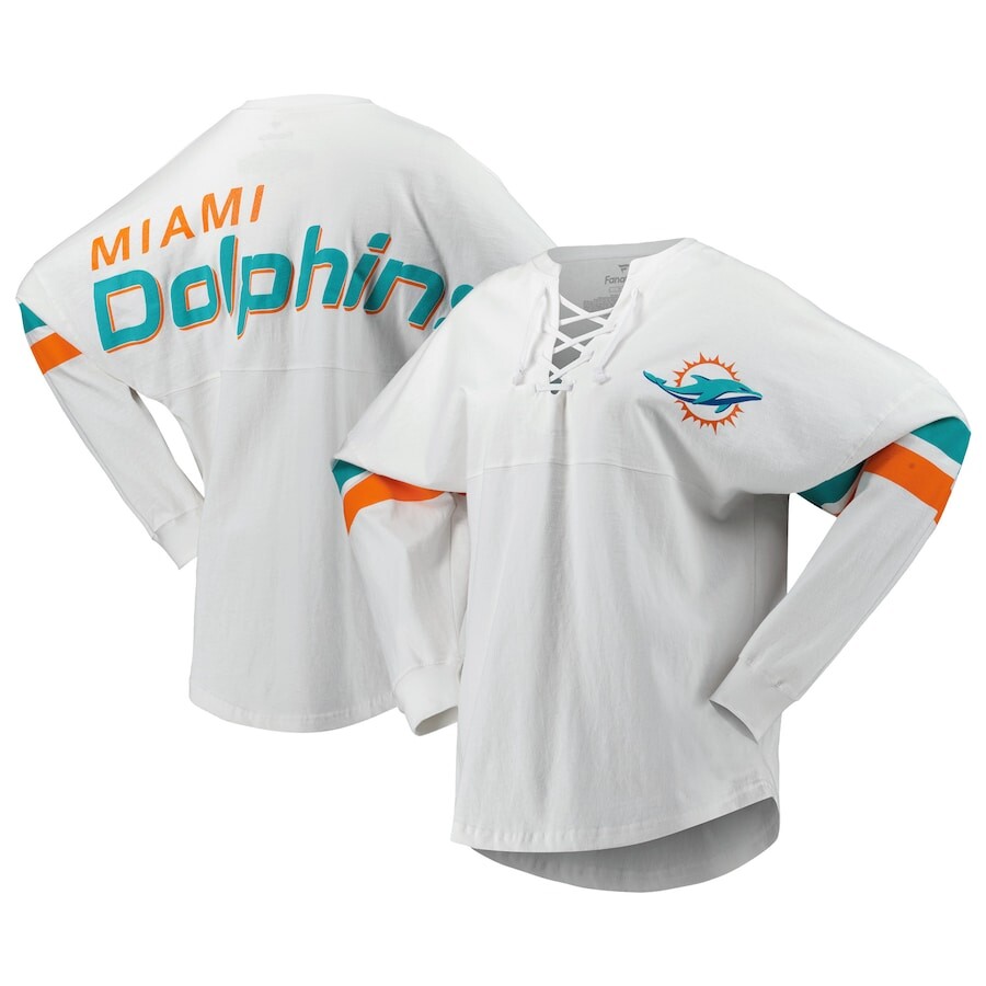 

Футболка с длинным рукавом Fanatics Branded Miami Dolphins, белый