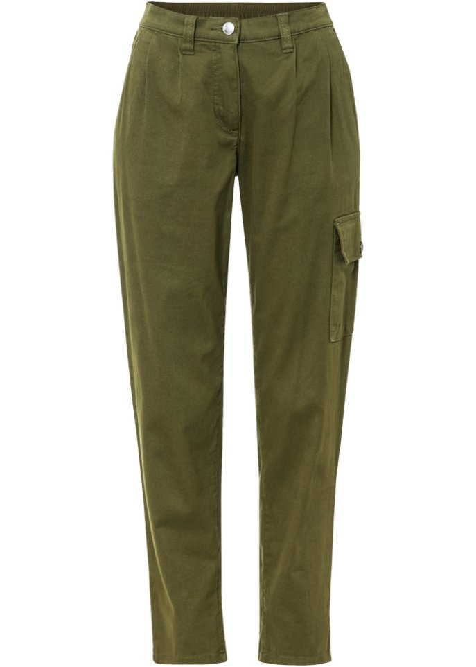 Брюки-карго из твила Bpc Bonprix Collection, зеленый брюки карго из твила bpc bonprix collection черный