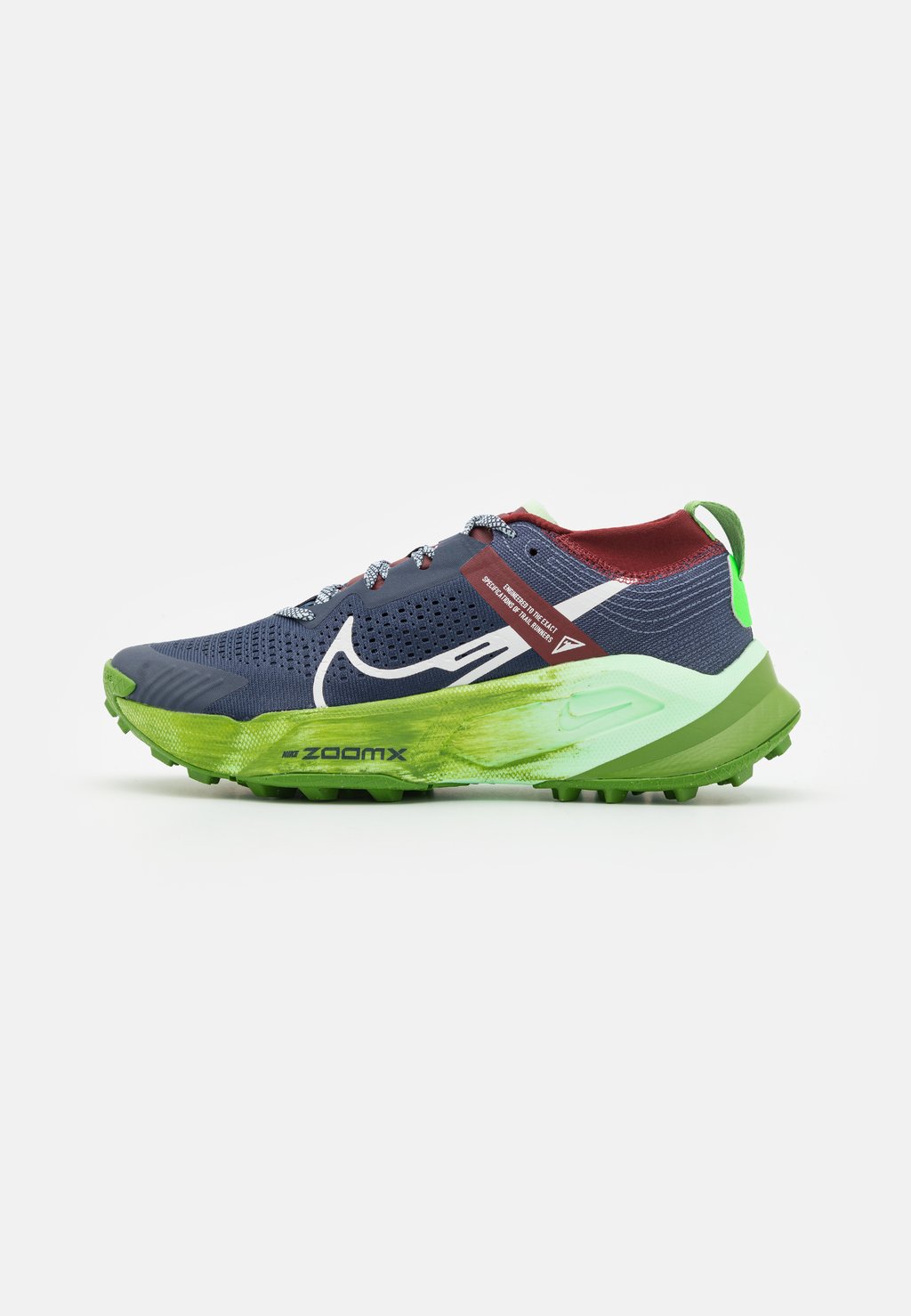 Кроссовки для бега по пересеченной местности ZOOMX ZEGAMA Nike, цвет thunder blue/summit white/chlorophyll/dark team red/vapor green