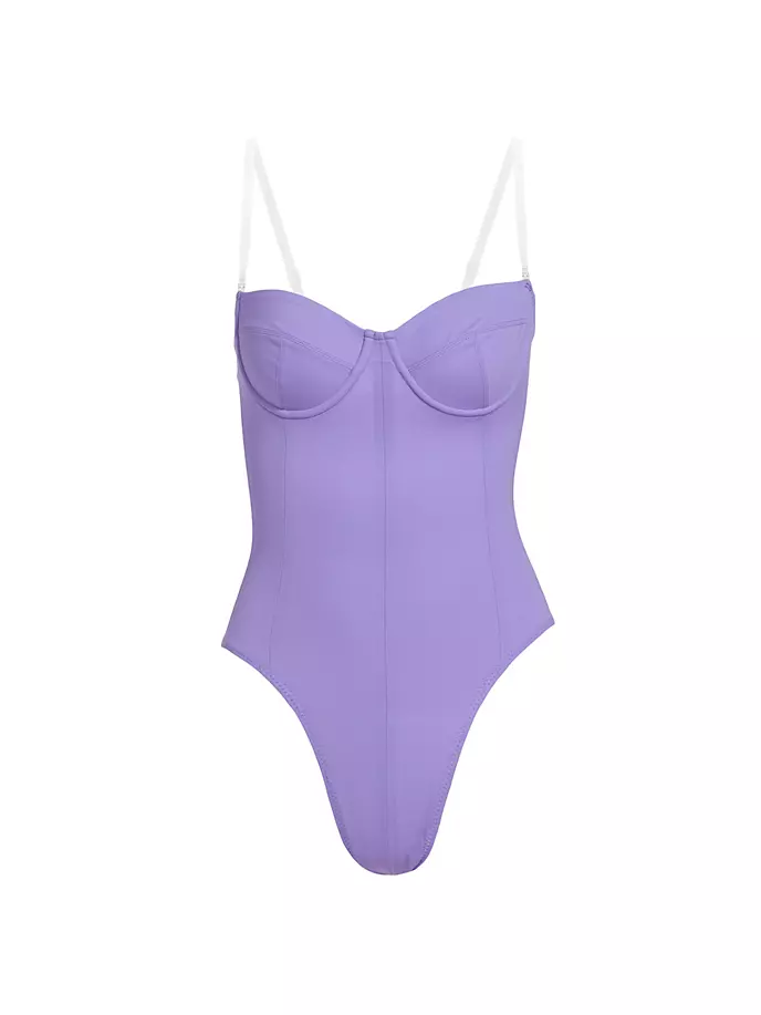 

Сплошной купальник Mio Corset Norma Kamali, цвет lilac