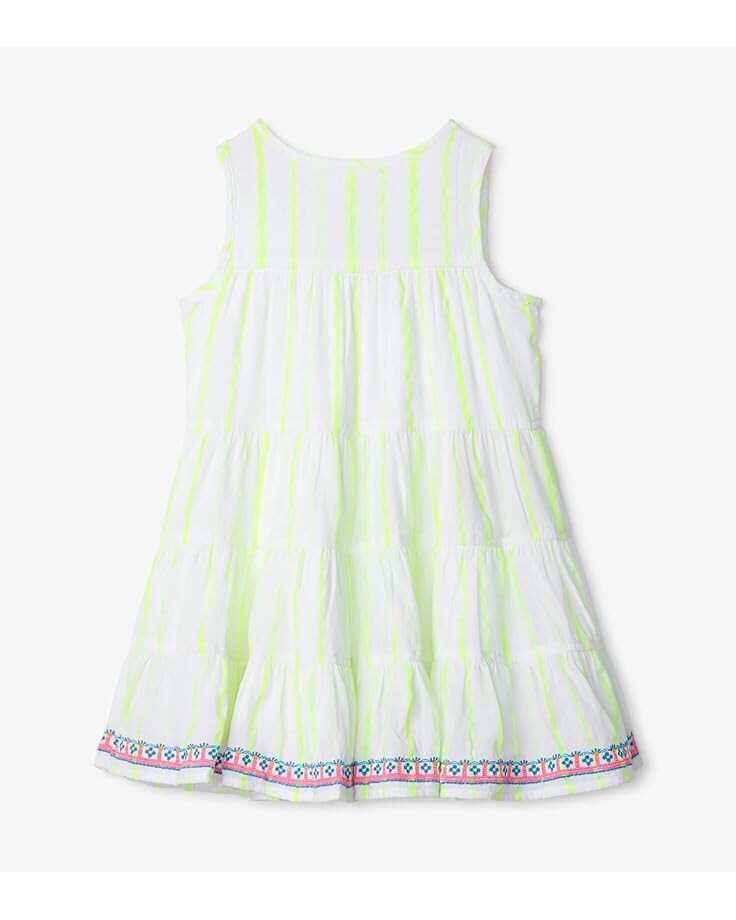 

Платье Hatley Neon Yellow Tiered Dress, белый
