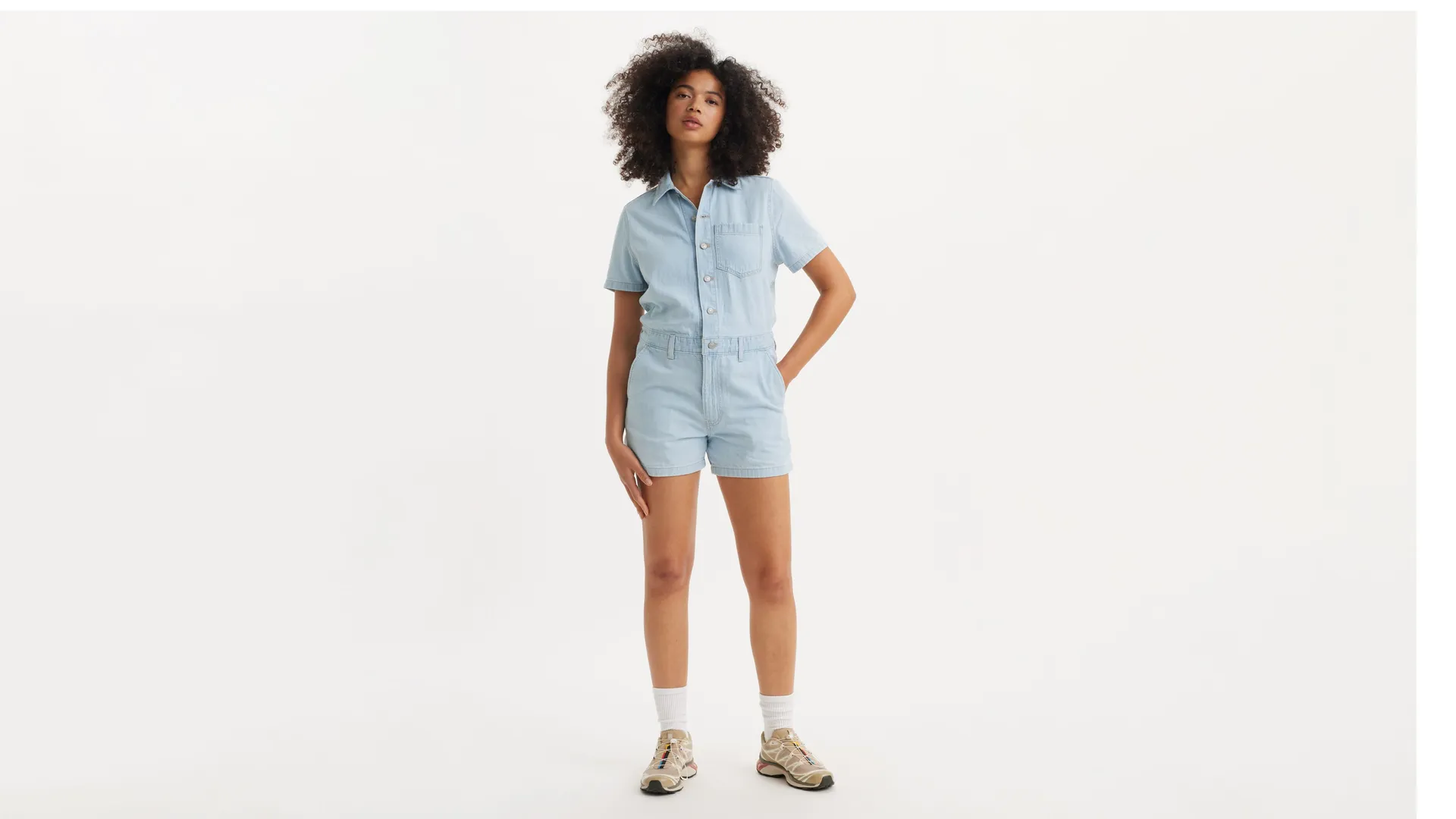 

Ромпер Heritage с короткими рукавами Levi's, цвет Enjoy the Ride - Light Wash