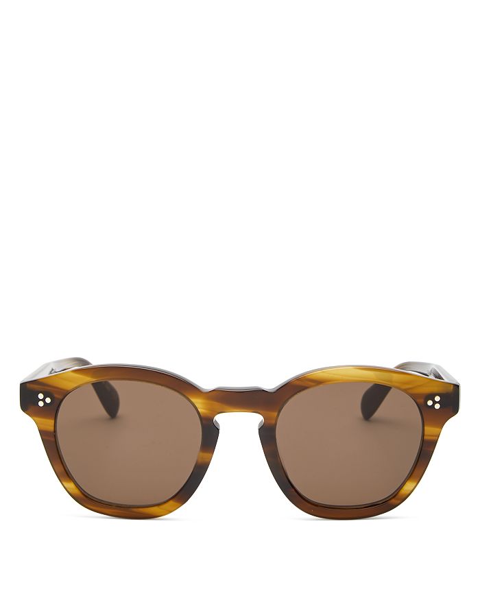 цена Круглые солнцезащитные очки, 48 мм Oliver Peoples