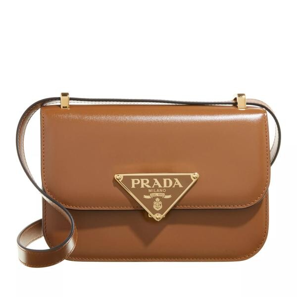 

Сумка embleme logo plaque shoulder bag Prada, коричневый