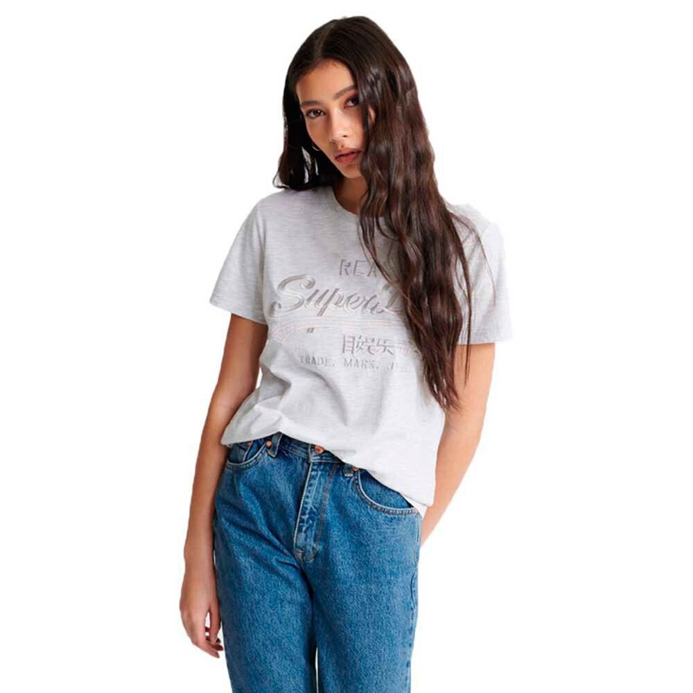 

Футболка Superdry Vintage Logo Tonal Embroidery, серый