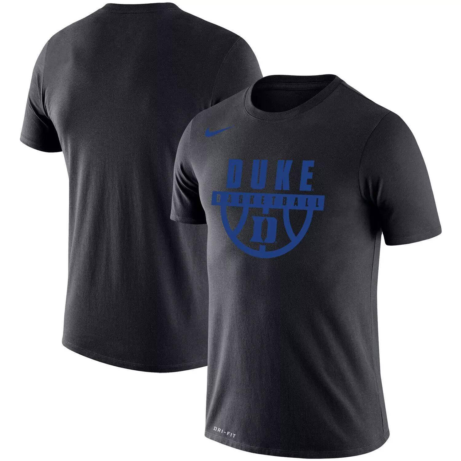 Мужская черная футболка Duke Blue Devils Basketball Drop Legend Performance Nike толстовка с капюшоном мужская heather grey duke blue devils team basketball spotlight performance pullover nike мульти