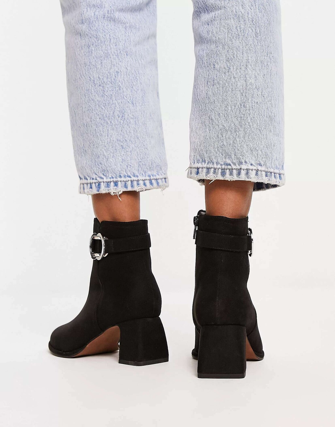 

Черные ботинки на платформе River Island Wide Fit, Черный