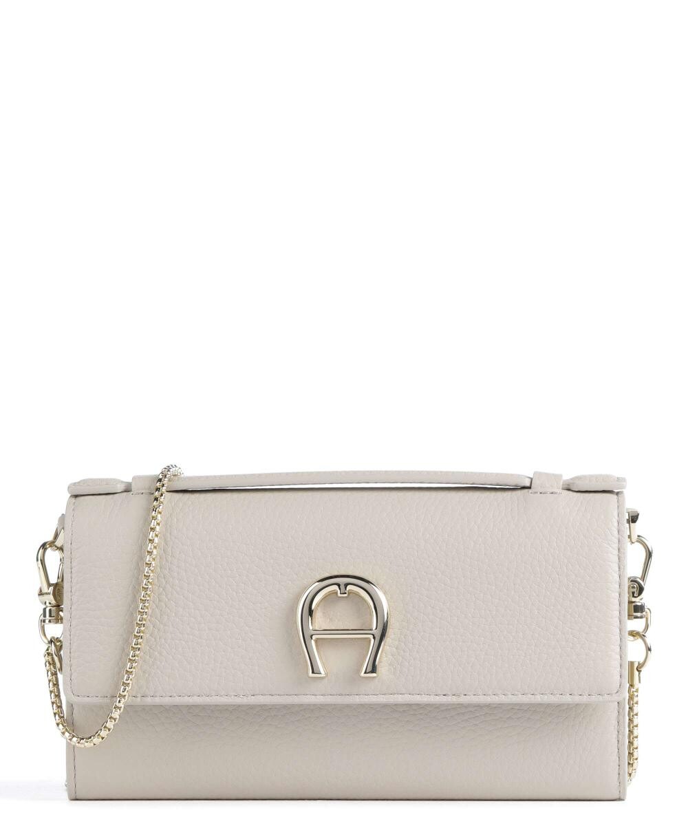

Модная сумка через плечо из зерненой яловой кожи Aigner, белый